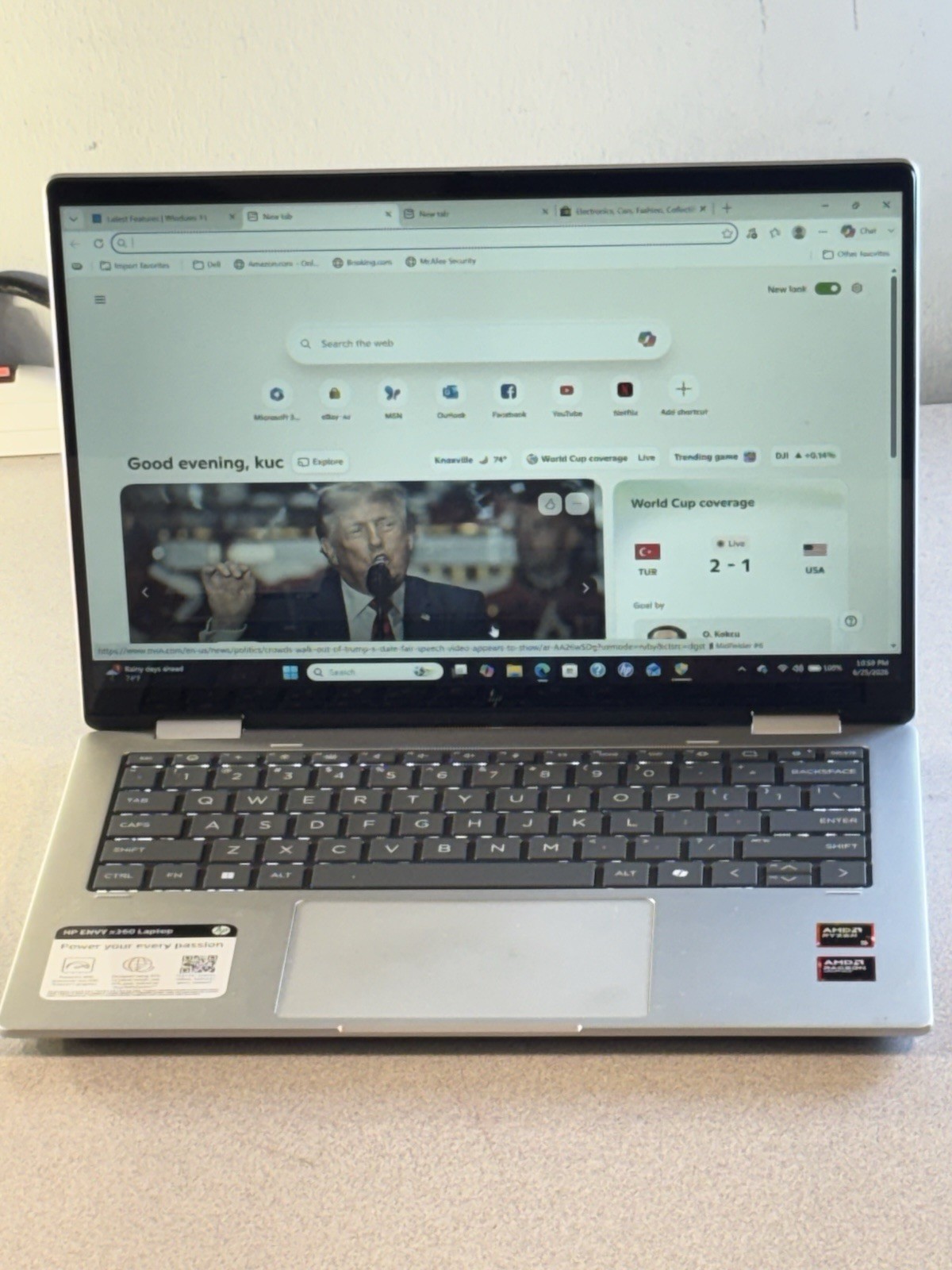 HP Envy X360 2-in-1 14| Ryzen 5 8650HS Radeon 760M Gr 16GB RAM 512GB SSD Touchs