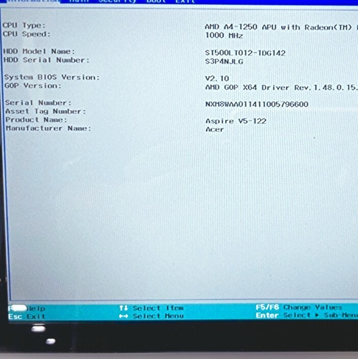 Acer Aspire V5-122p 11.6″ Laptop 4GB RAM 500GB Storage Webcam WiFi Touch Screen