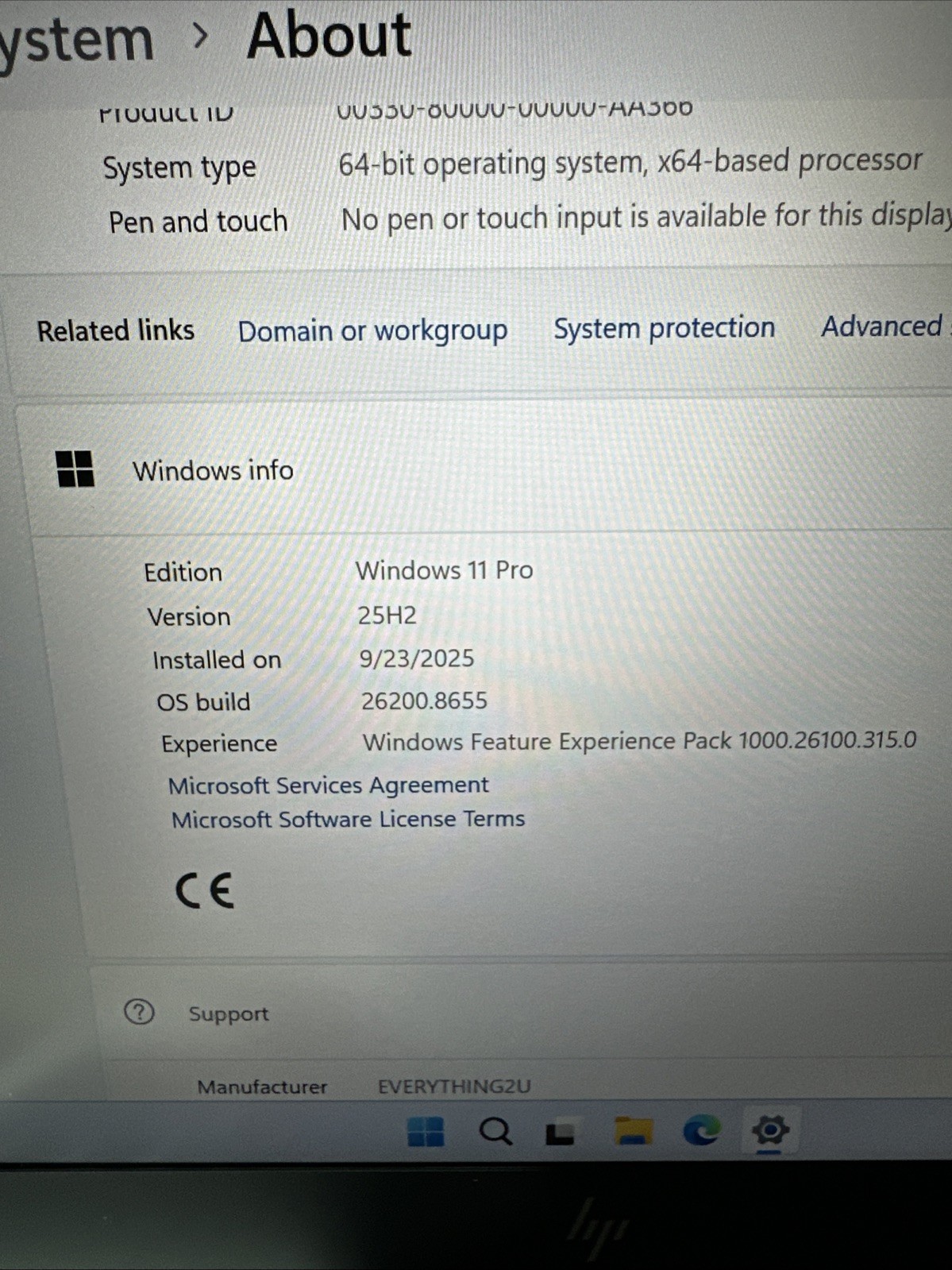 HP EliteBook 840 G6 Intel Core i7-8665U 8GB DDR4 512GB Ssd Nvme . Grade A.