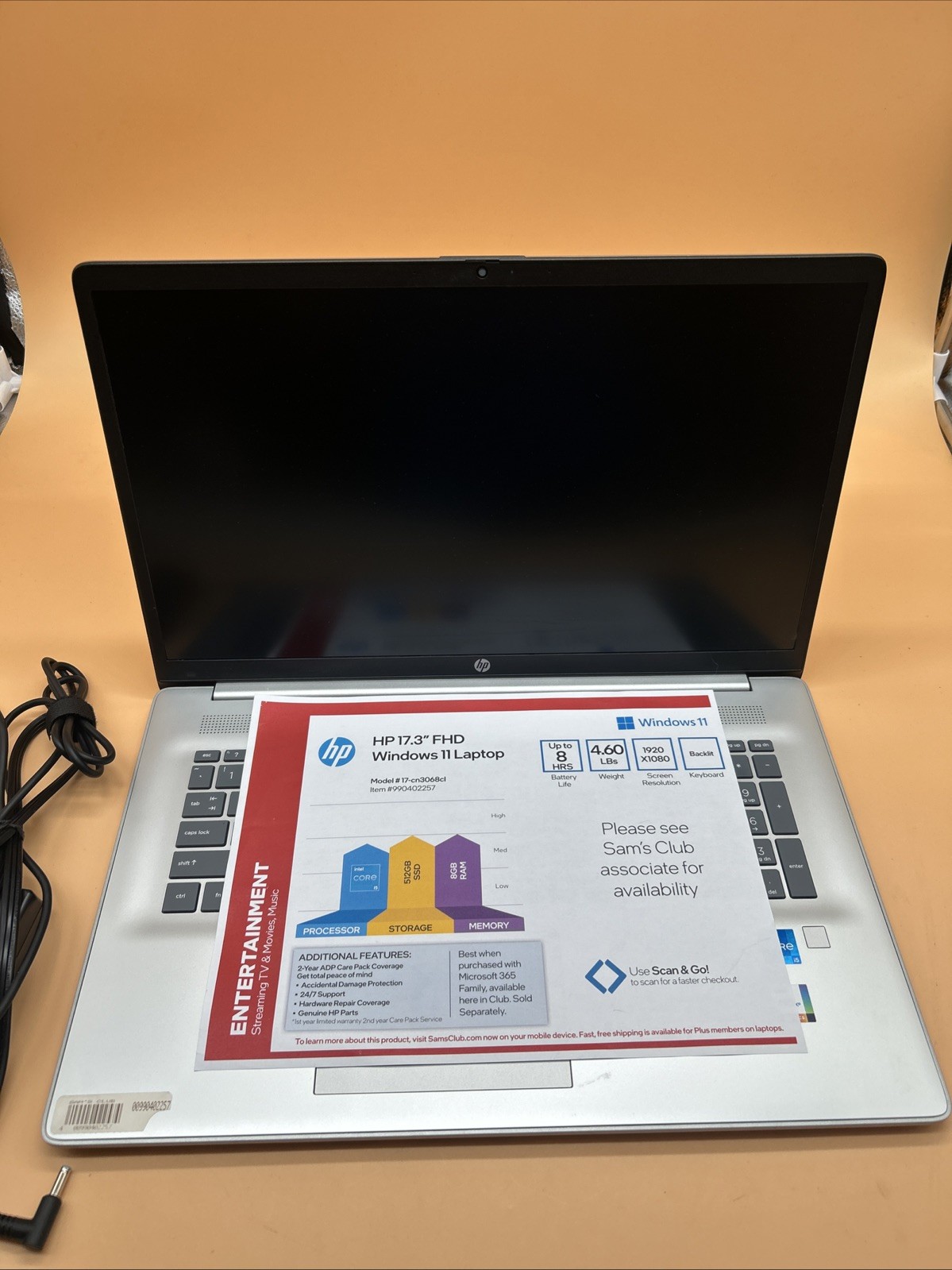 HP 17-cn3068cl 17.3″ FHD Laptop – i5-1334U – 8GB – 512GB – Windows 11 Home
