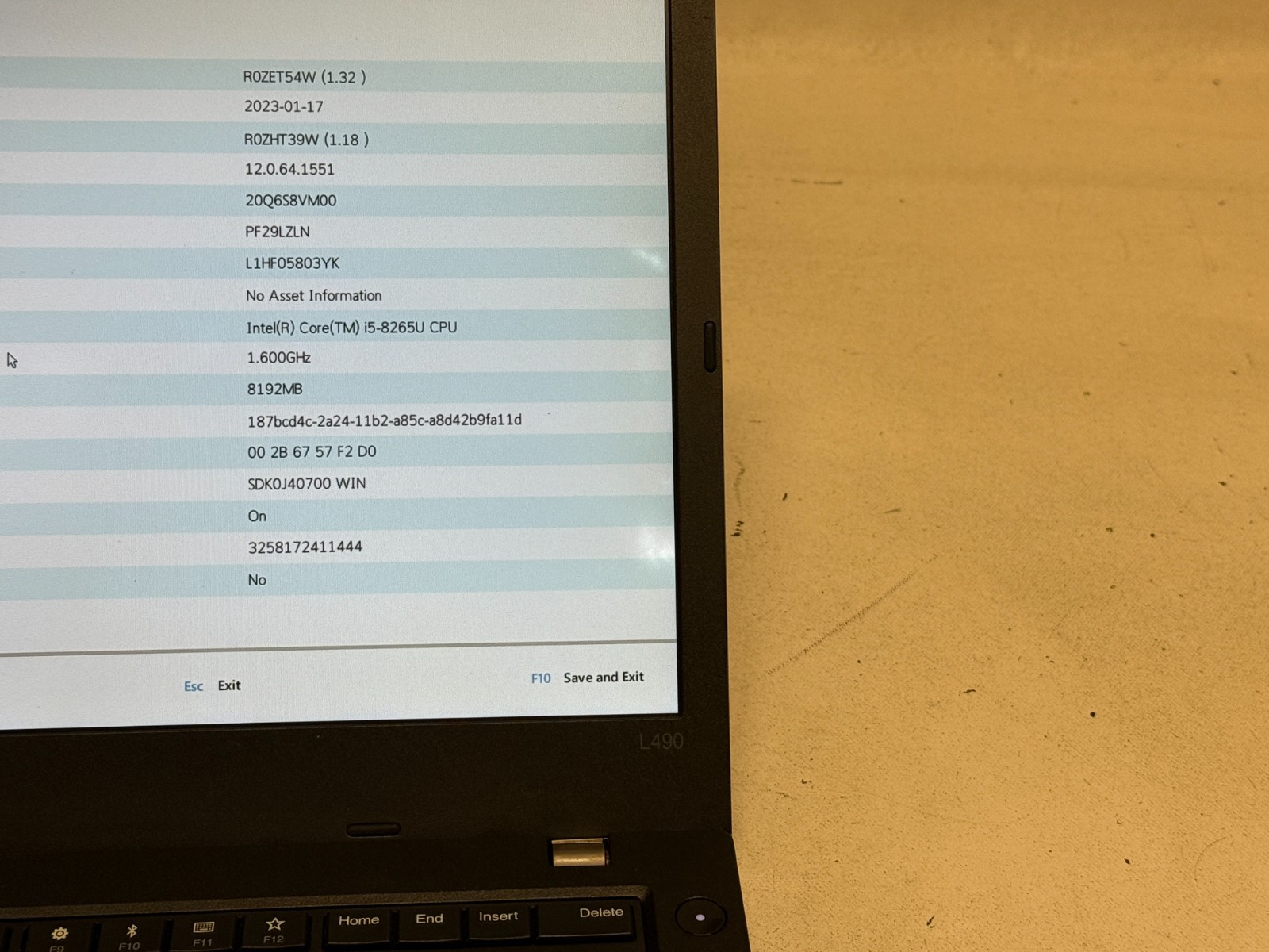 Lenovo ThinkPad L490 14″ (i5-8265u – 8GB RAM – 256GB SSD – Win11Home)