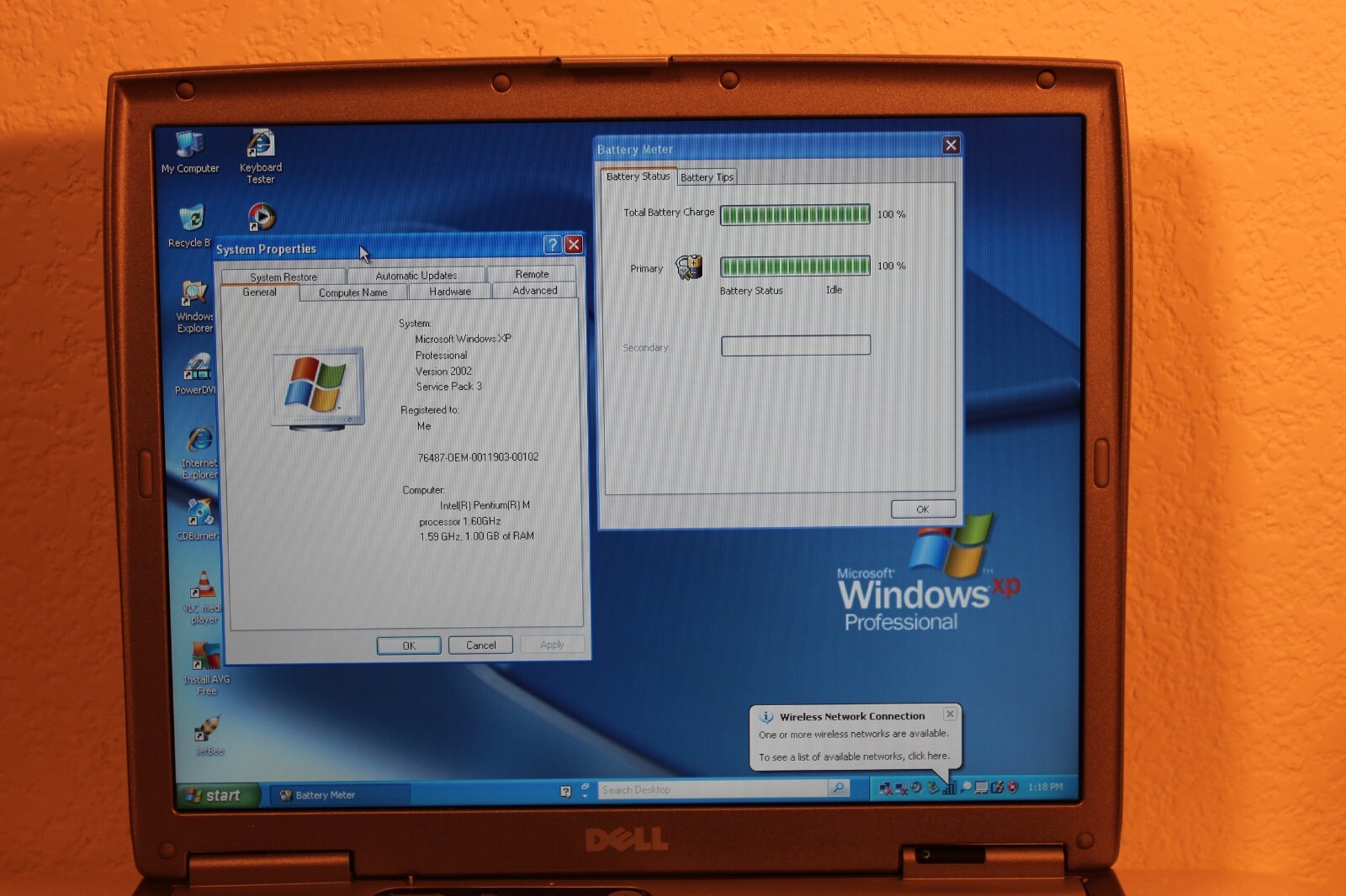Dell D600 (1.60GHz/2GB/60GB/CDRW-DVD) SXGA+ Win XP PRO- SERIAL & PARALLEL Ports