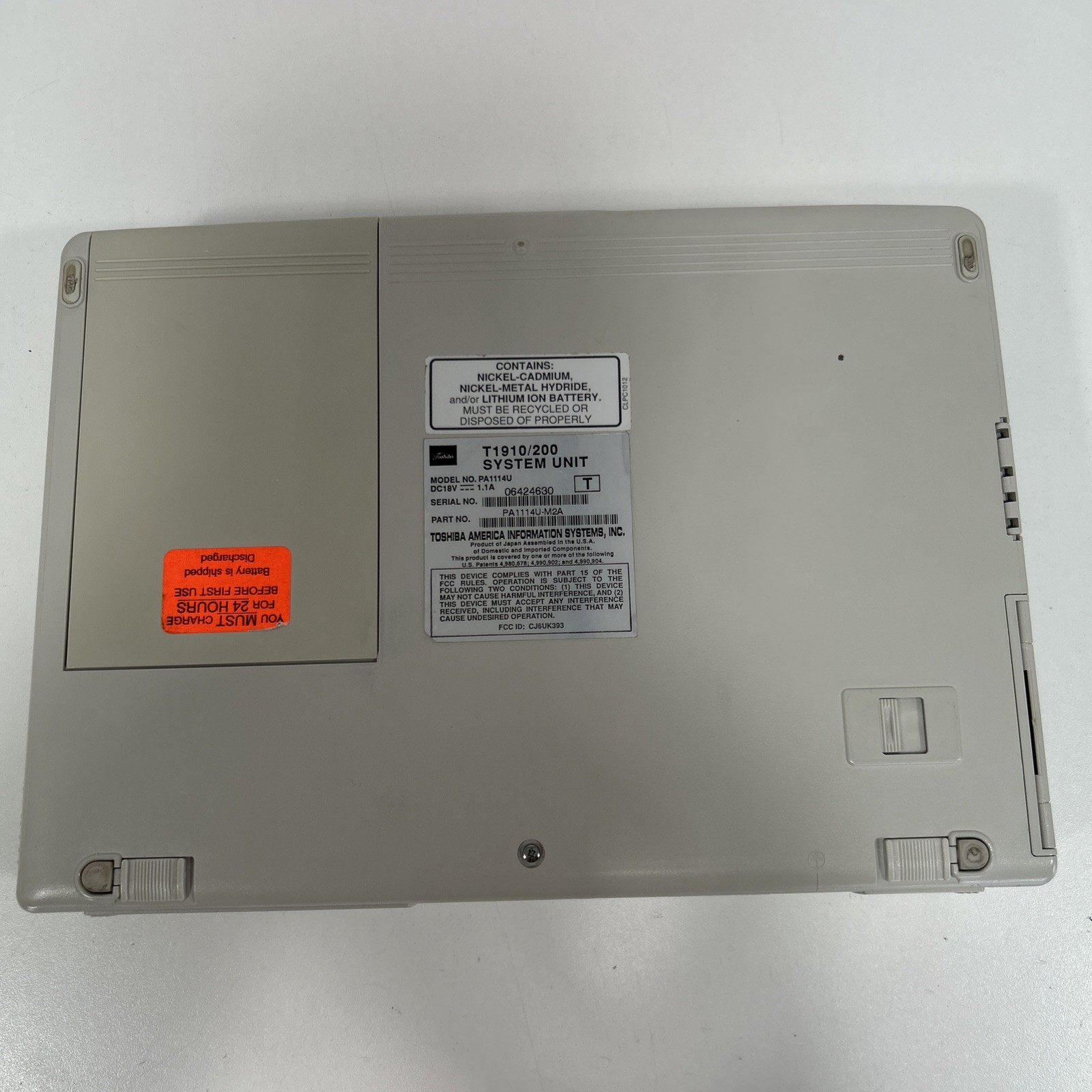 Toshiba Satellite T1910/200 Laptop Computer Vintage Boot to Windows 3.11 and Dos