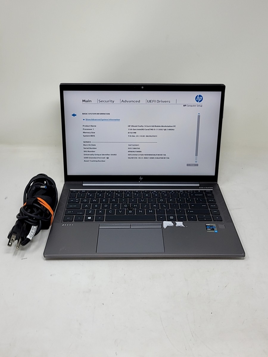 HP ZBOOK FIREFLY 14 INCH G8 Laptop Intel 11TH GEN I5-1135G7 8GB 256GB SEE NOTES