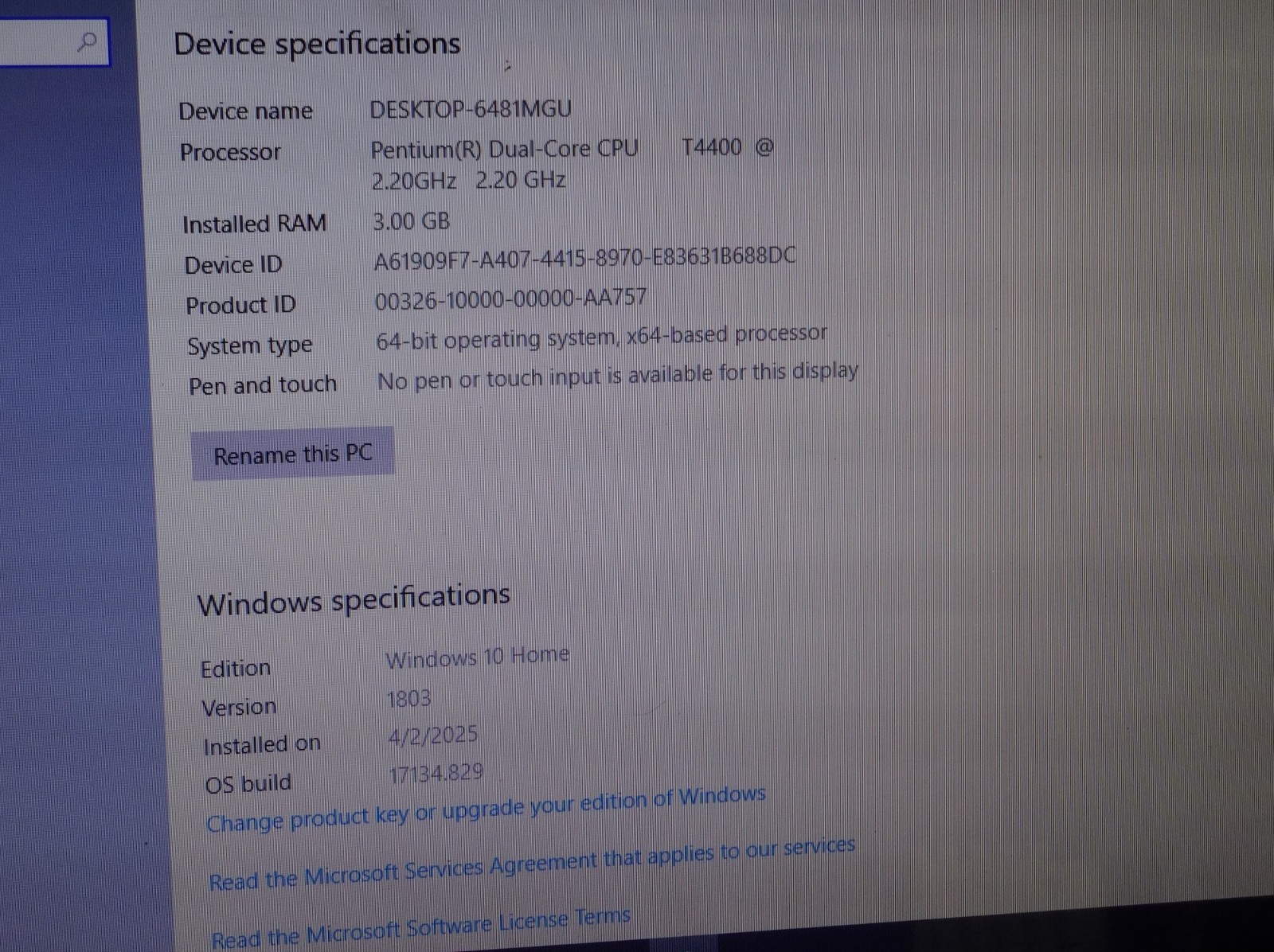 Asus K50I 15.6″ Laptop Intel Pentium T4400 CPU 2.2GHz, 3GB RAM, 320GB HDD