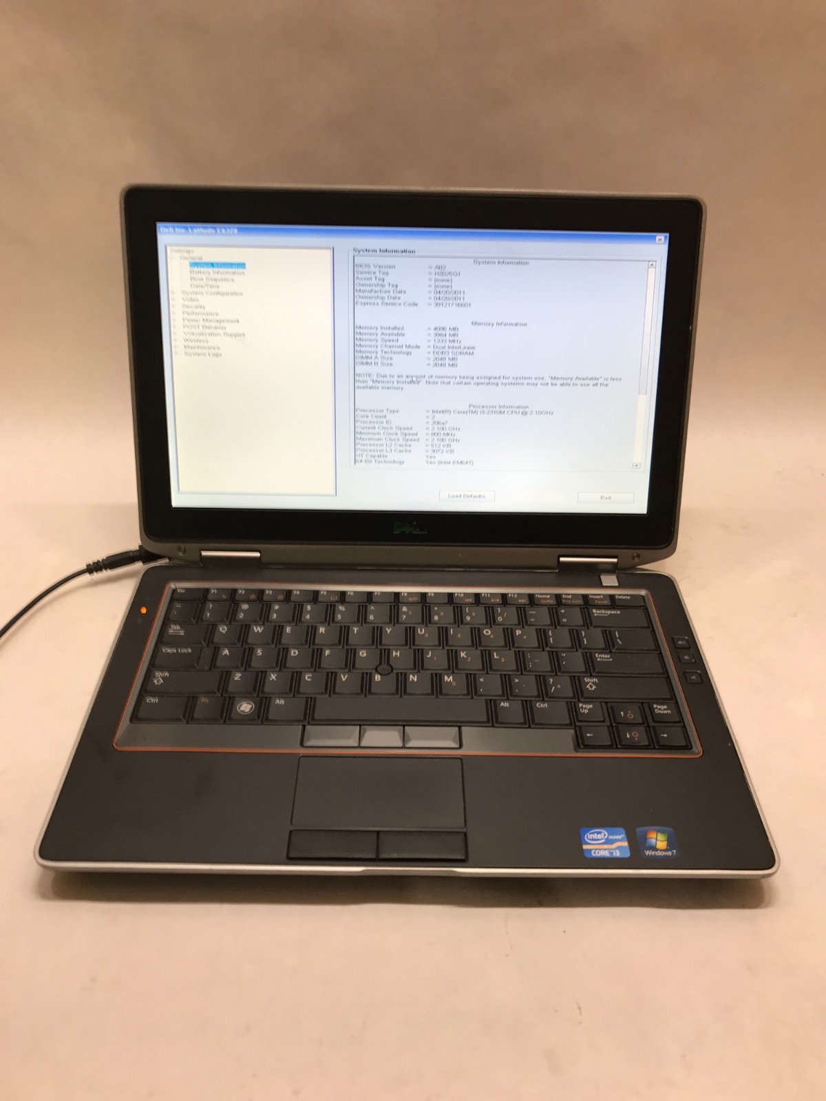 Dell Latitude E6320 13″ Intel Core i3 4GB RAM NO HDD/OS Missing HDD Caddy!! – DW