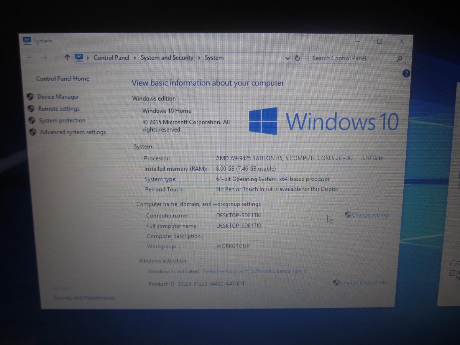 HP 17z-ca000 CT1 LAPTOP 3.1GHz 8GBRAM 1TBHD SCREEN INTACT w/PwrCord – WORKS