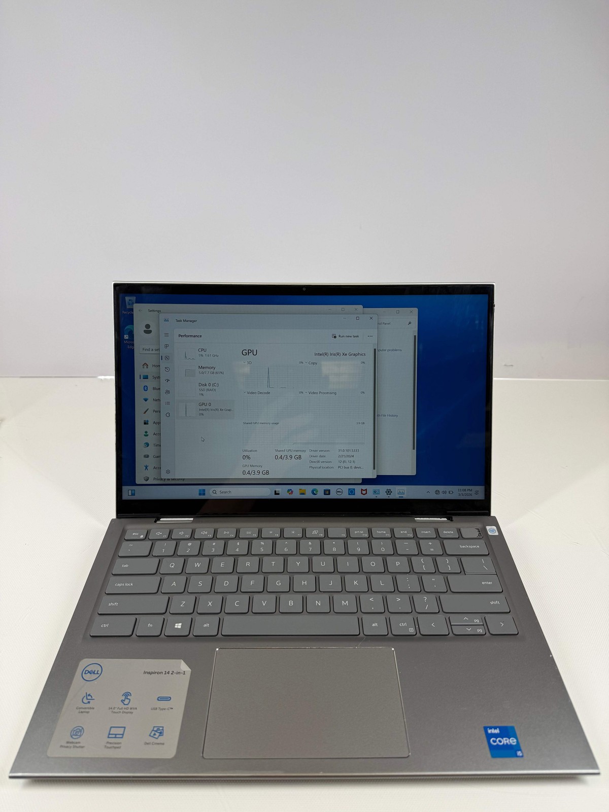 Dell Inspiron 5410 2-IN-1 14″ i5-1155G7 1.5GHz 8GB RAM 512GB SSD