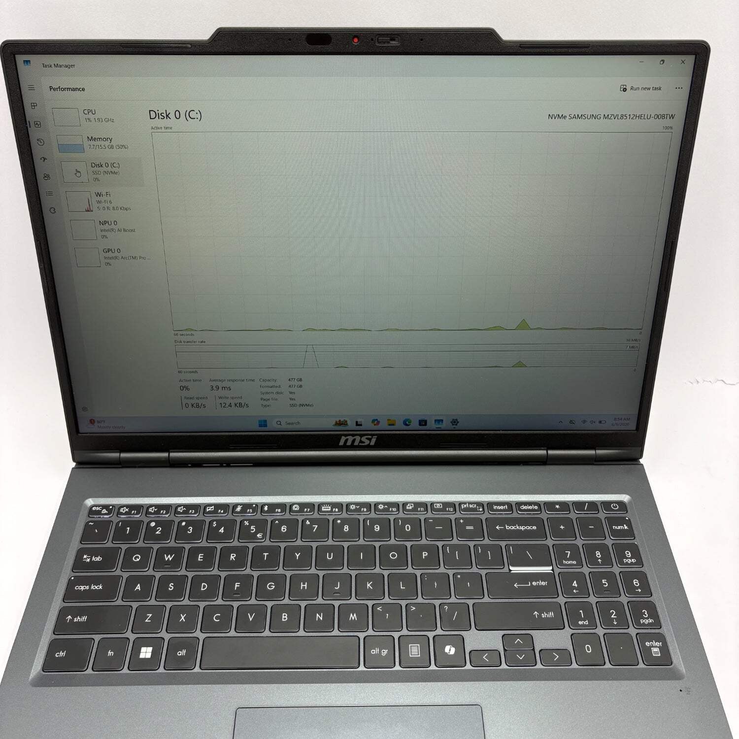 MSI Venture 16 AI A1MTG 16″ Core Ultra 5 125H 3.6GHz 16GB RAM 512GB SSD