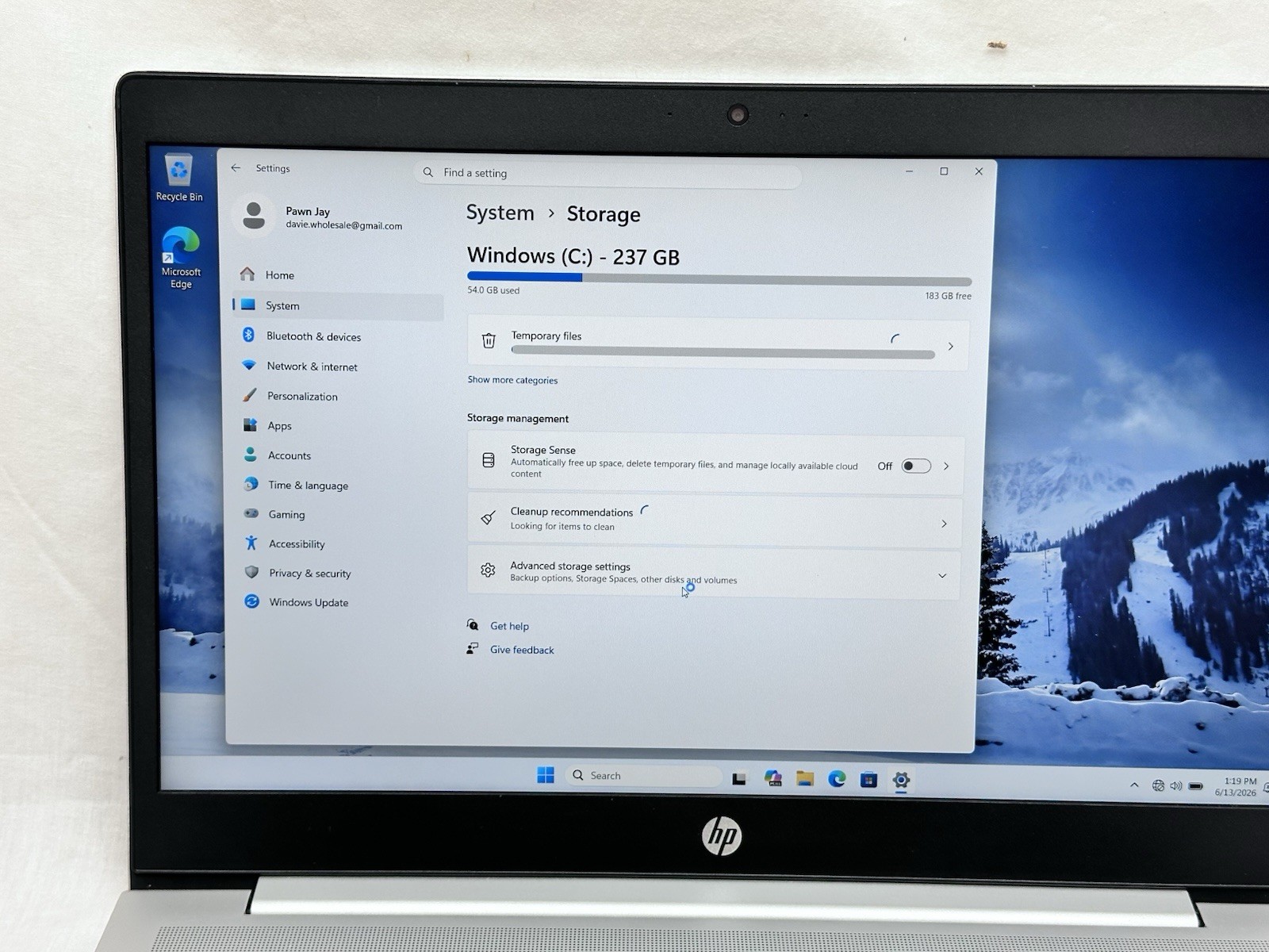 HP ProBook 450 G6 15.5″ Intel i5-8265u 1.60GHz 8GB RAM 256GB NVMe Windows 11 Pro