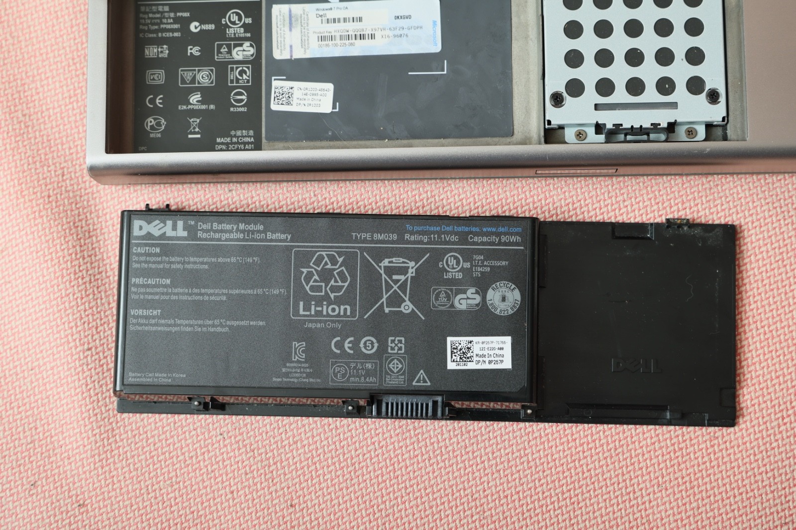 Laptop Dell Precision M6500 i5 16GB DDR3 256GB SSD 17 inch For Parts or Repair