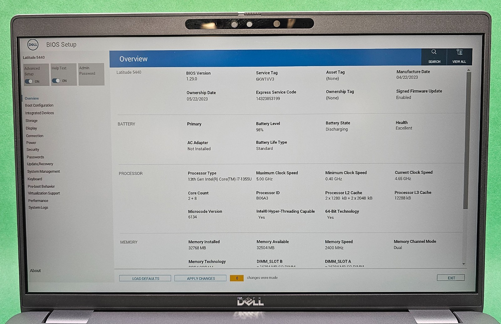 Dell Latitude 5440 14″ FHD Touch Laptop Core i7-1355U 1.70GHz 32GB RAM 512GB SSD