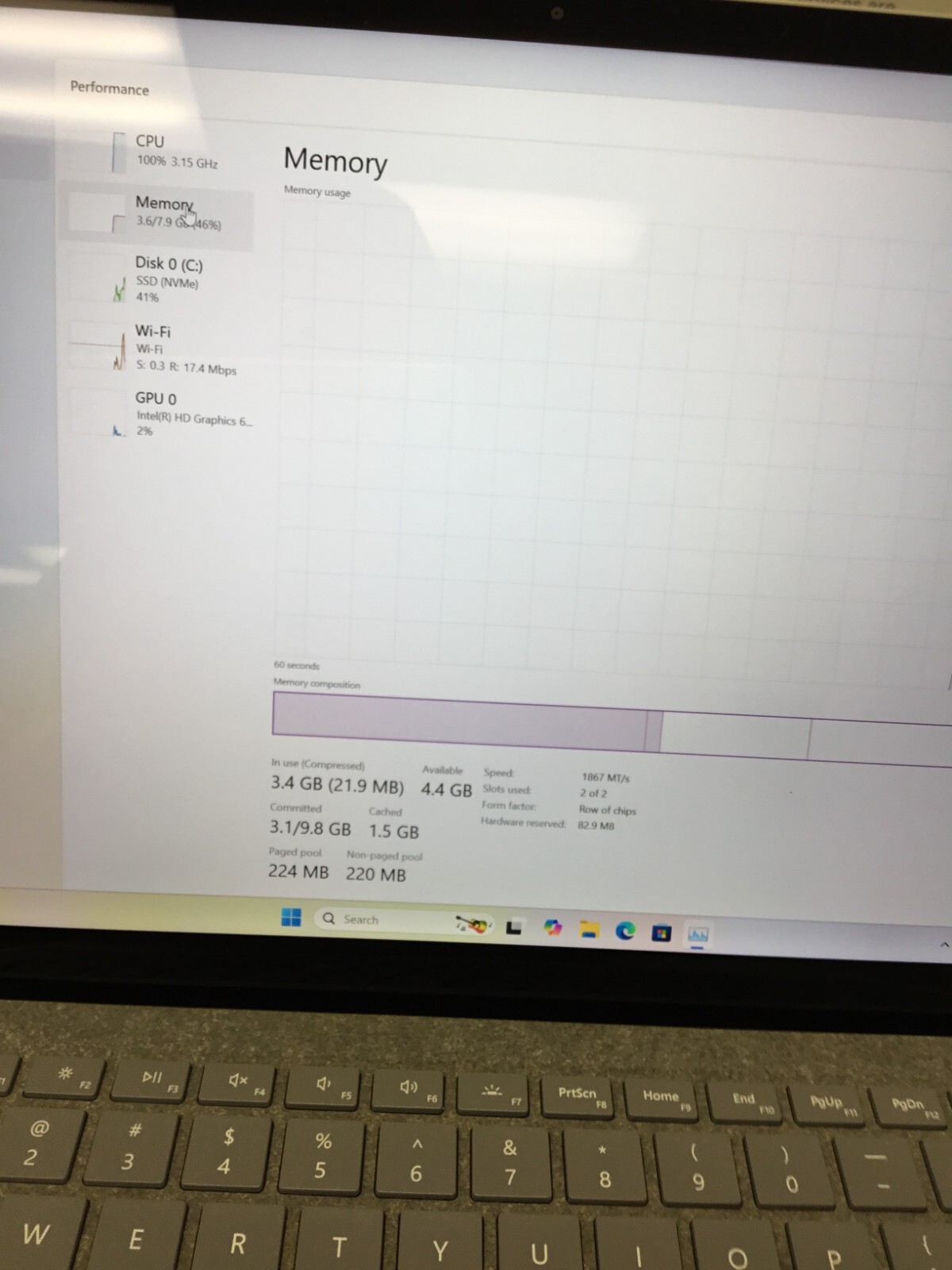 Microsoft Surface laptop13.5” 256 GB Core i5 7th Gen 2.60GHz 8GB RAM WIN 11 PRO