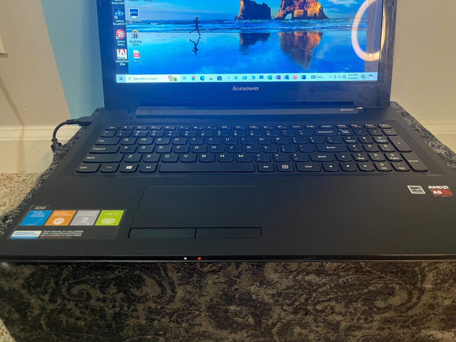 Lenovo G50-80 15.6″ Laptop i3-4030U @ 1.90GHz 4GB Ram 1TB Windows 10 Home