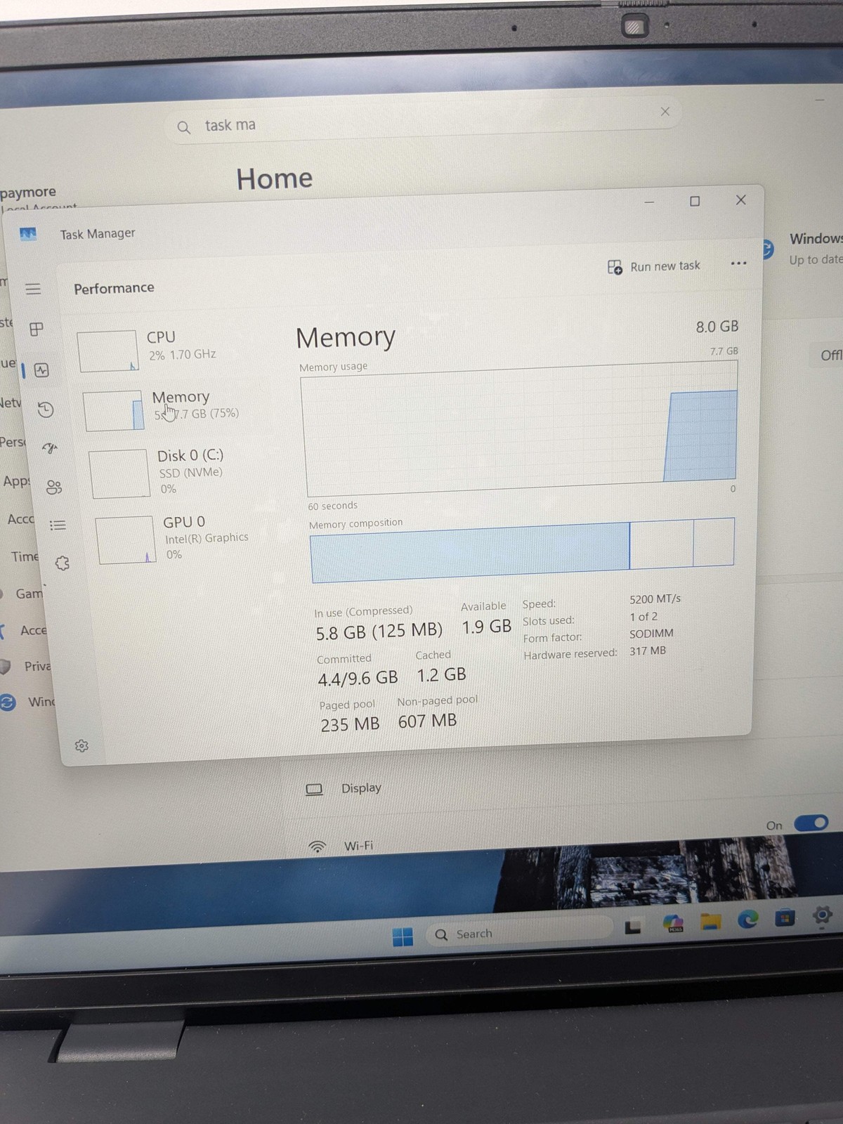 Dell Pro PC16250 16″ Core 3 100U 1.2GHz 8GB RAM 256GB SSD
