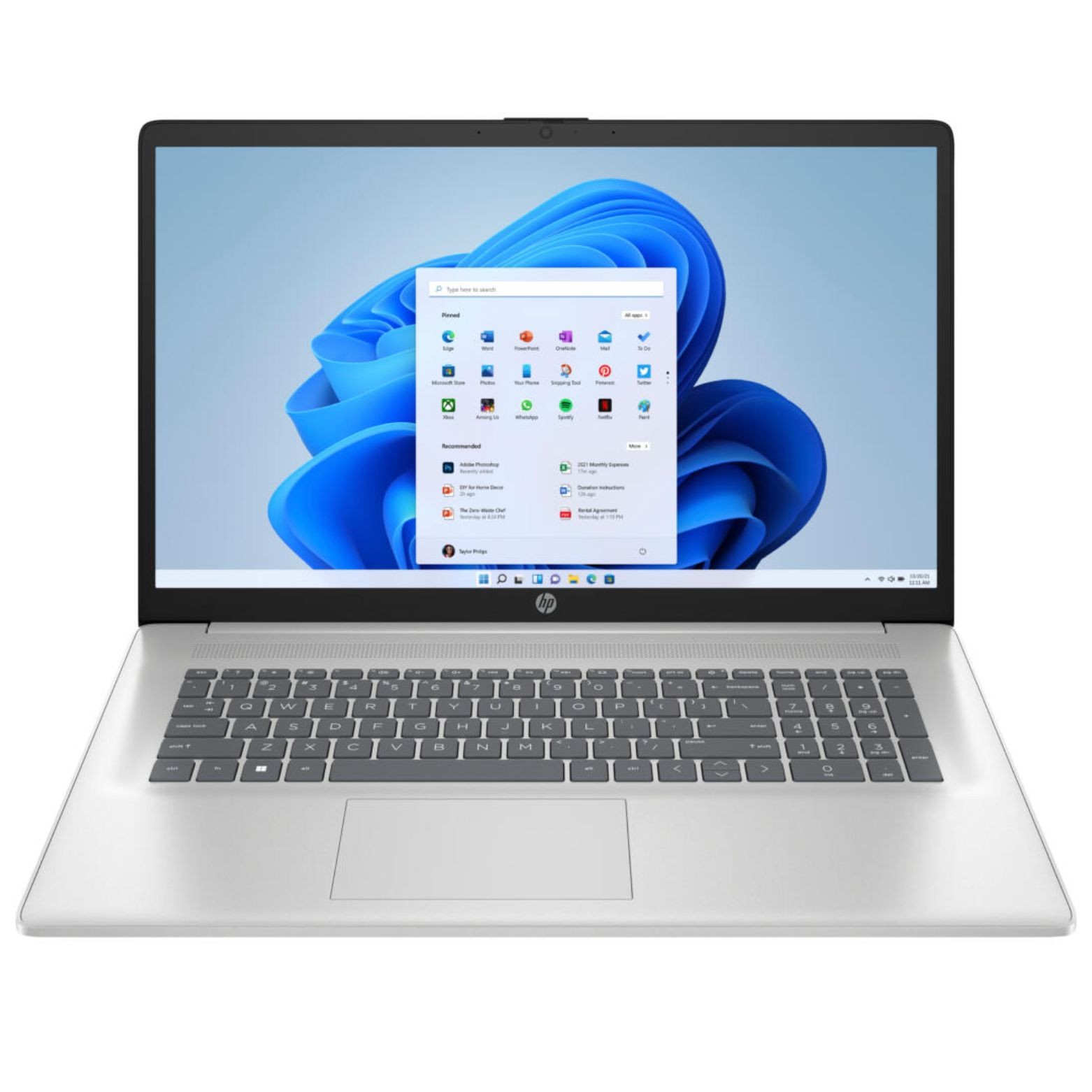 HP 17-cn3003dx 17.3″ HD+ Intel Core i3-N305 8 GB DDR4 256 GB SSD W11H Laptop, SL