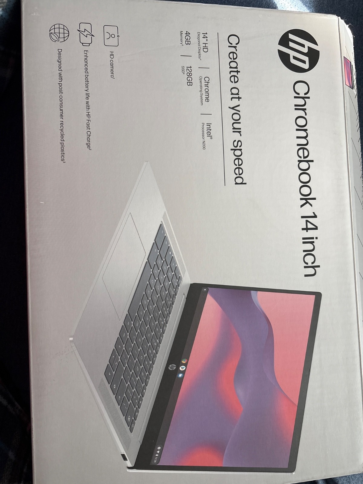 HP 14a-nf0131wm 14″ HD Pentium N200 1.8GHz Intel UHD Graphics 4GB RAM 128GB SSD