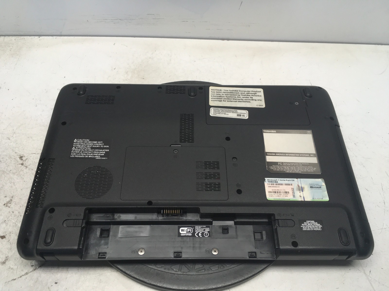 Toshiba Satellite Intel Celeron 900 2.2GHz 2 GB NO HDD