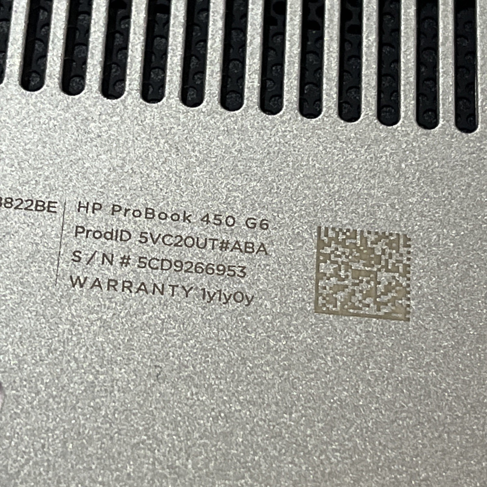 HP PROBOOK 450 G6 INTEL CORE I3 10TH GEN 8GB RAM NO HD