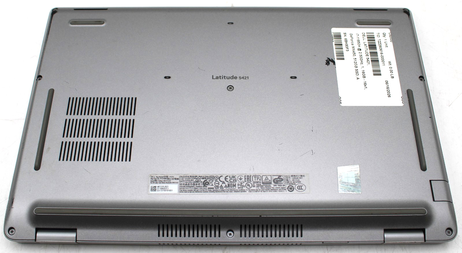 14″ Dell Latitude 5421 Laptop i7-11850H @ 2.50GHz 16GB RAM 512GB SSD MX450 11P