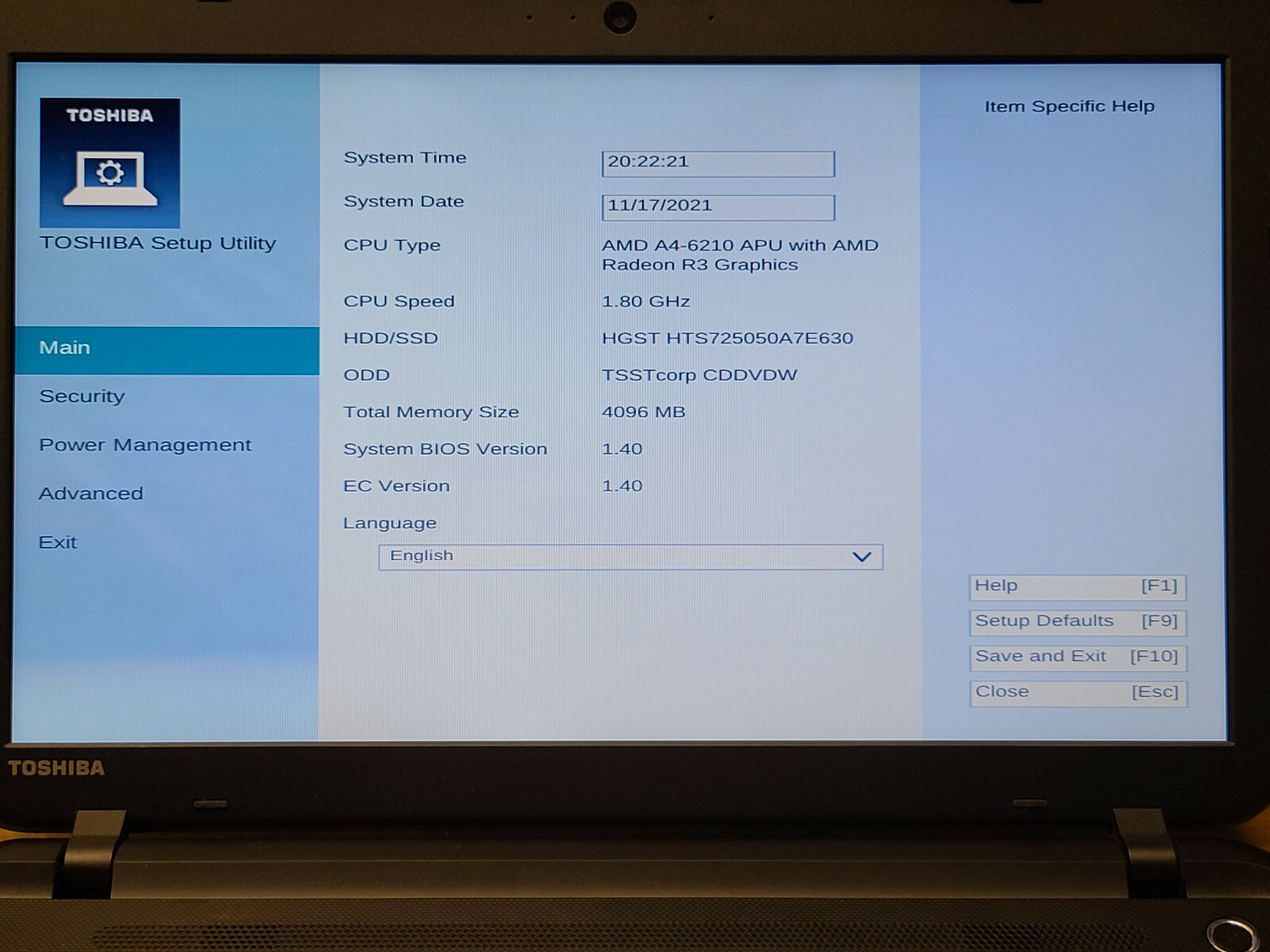 Toshiba Satellite C50D 15.6″ AMD A4-6210 + 4GB + 500GB Windows 8.1 TESTED