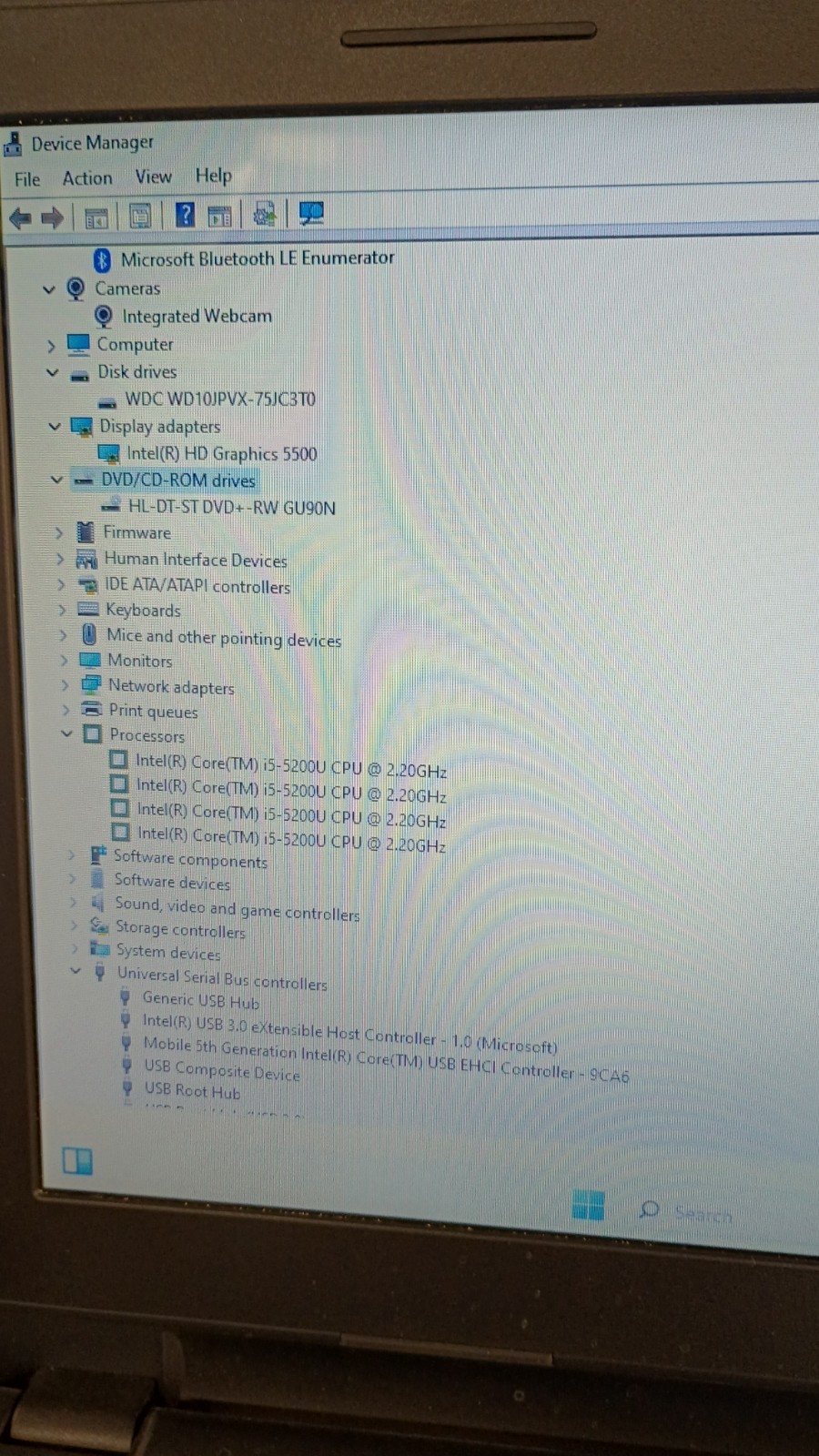 2459 Inspiron3543 w/charger.i5-5200U.8GB.1 TB HDD.15.6″.Optical.W11. Nice!