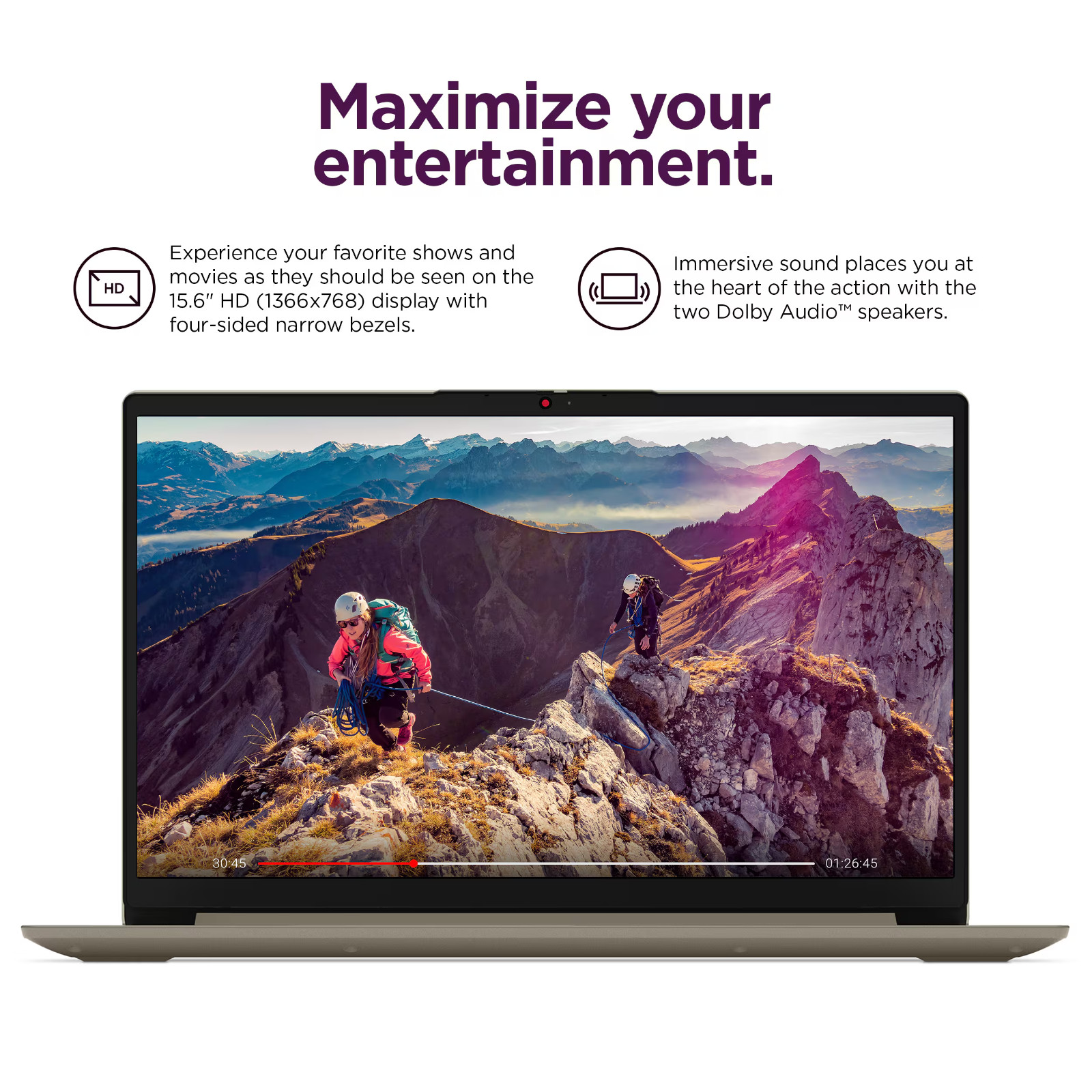 2026 Lenovo IdeaPad Laptop 15.6″ 1-Yr MS 365 Intel Dual-Core 12GB RAM 384GB SSD