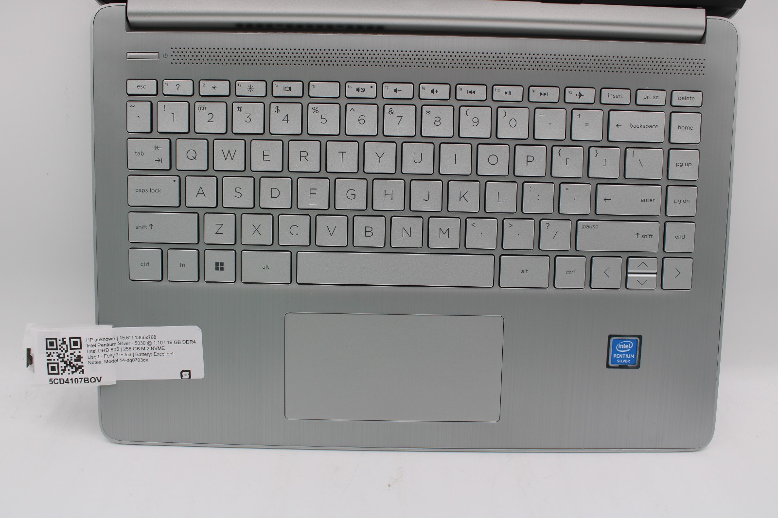 HP 14-dq0703dx _ Pentium Silver N5030 _ 16GB RAM _ 256GB SSD _ No OS