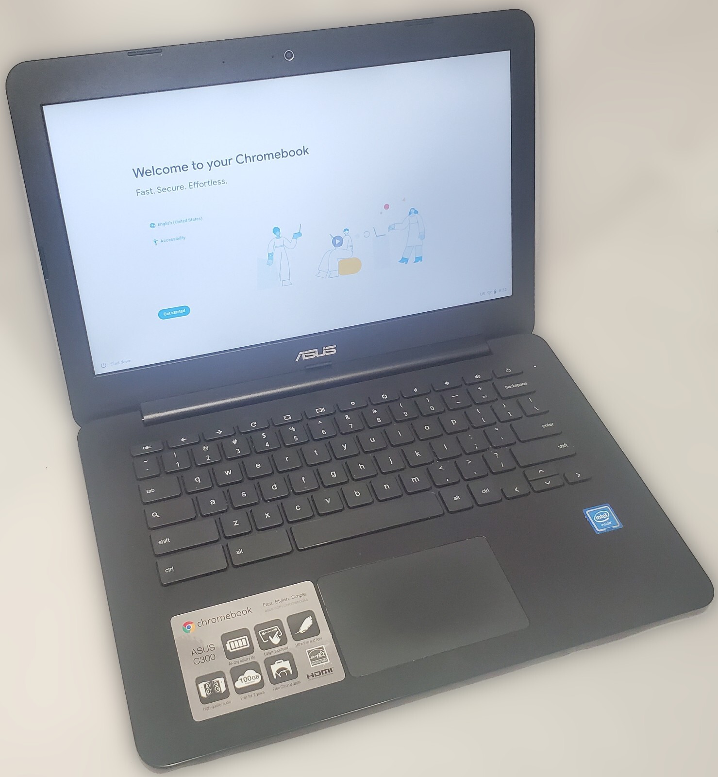 Asus Chromebook C300S 1.6GHz 4GB RAM 16GB eMMC (ChromeOS-to-Linux OS Avail.)