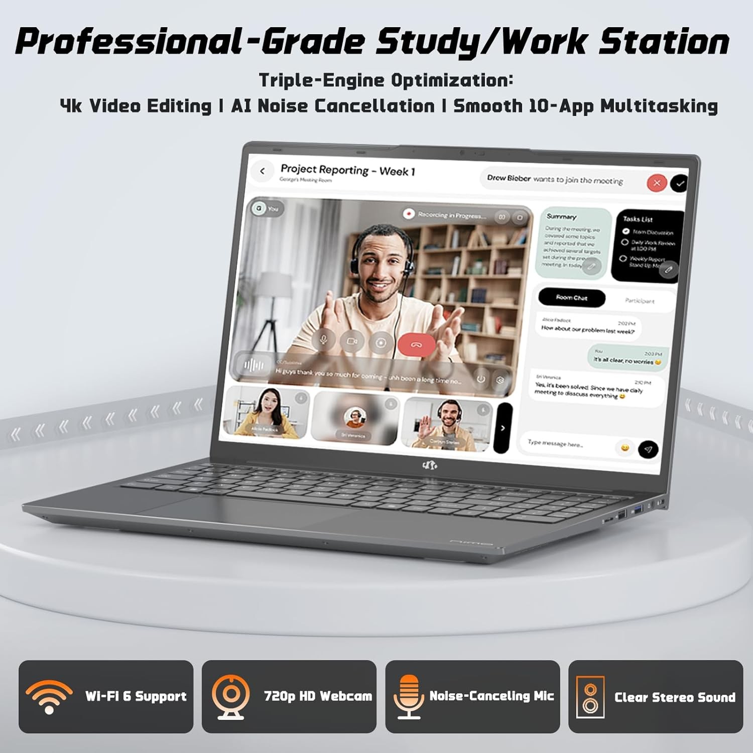 NIMO 17.3″ FHD IPS Student Laptop 16GB RAM 256GB SSD Pentium 4 Cores N100