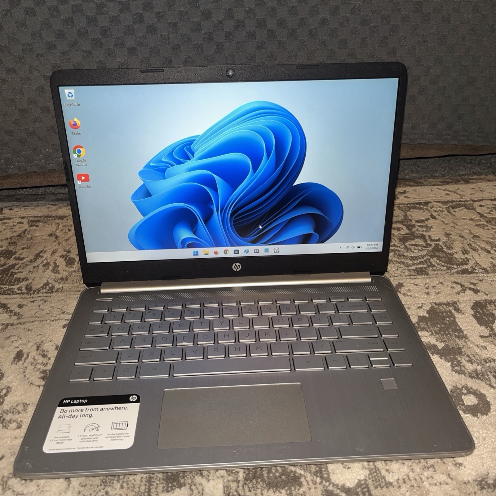 HP 11th Core i3 2GHz 8GB RAM 256GB SSD See Photos 3 and 4 With Charger