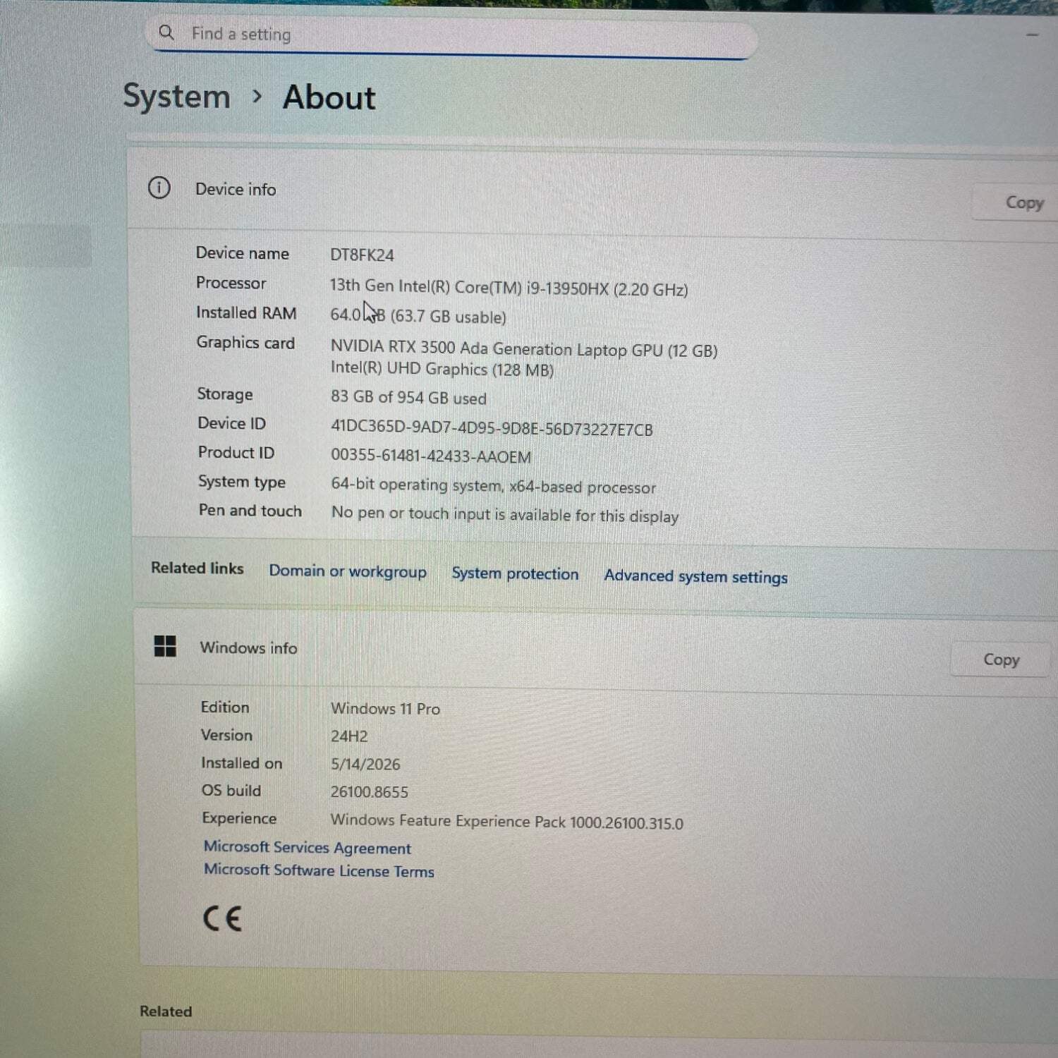 Dell Precision 7780 17.3″ i9-13950HX 2.2GHz 64GB RAM 1TB SSD RTX 3500 Ada