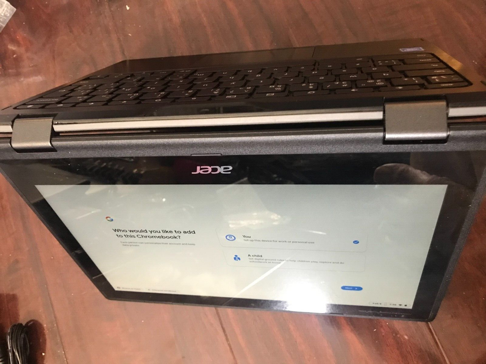 Acer Chromebook Model N18Q6 R752TN C2J5 Celeron N4000 4GB mem 32GB touch