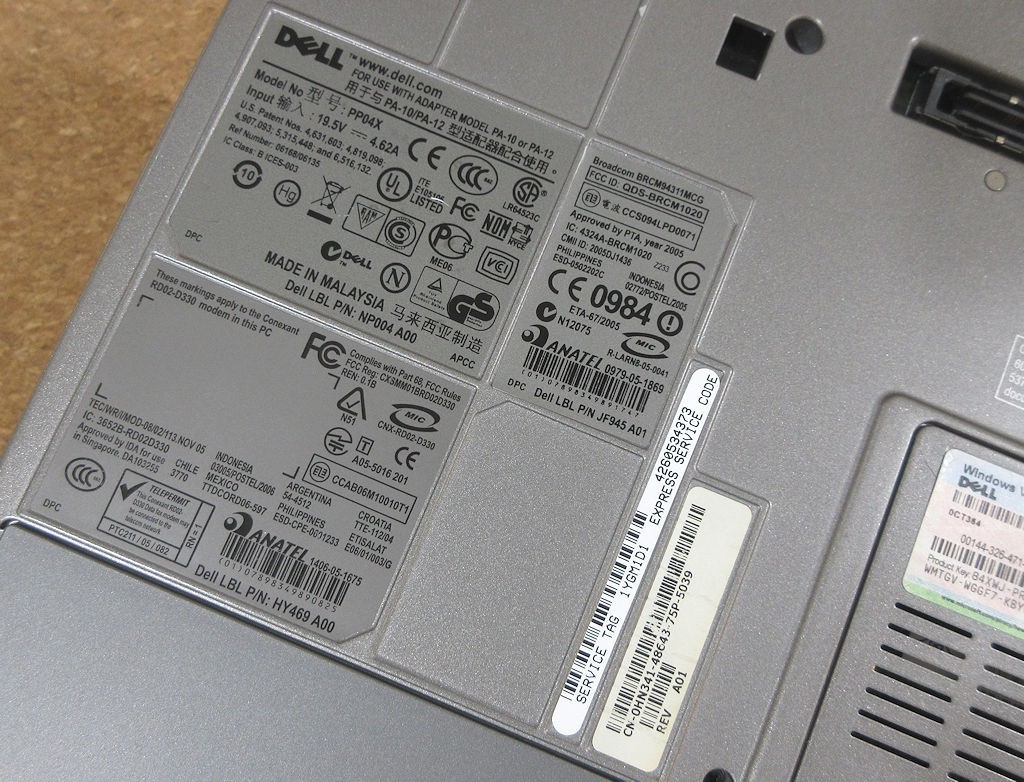 Win XP Dell D830 2.2GHz 4gb 1280 15.4 X3100 240gb SSD NEW BAT Serial VGC w/Blems