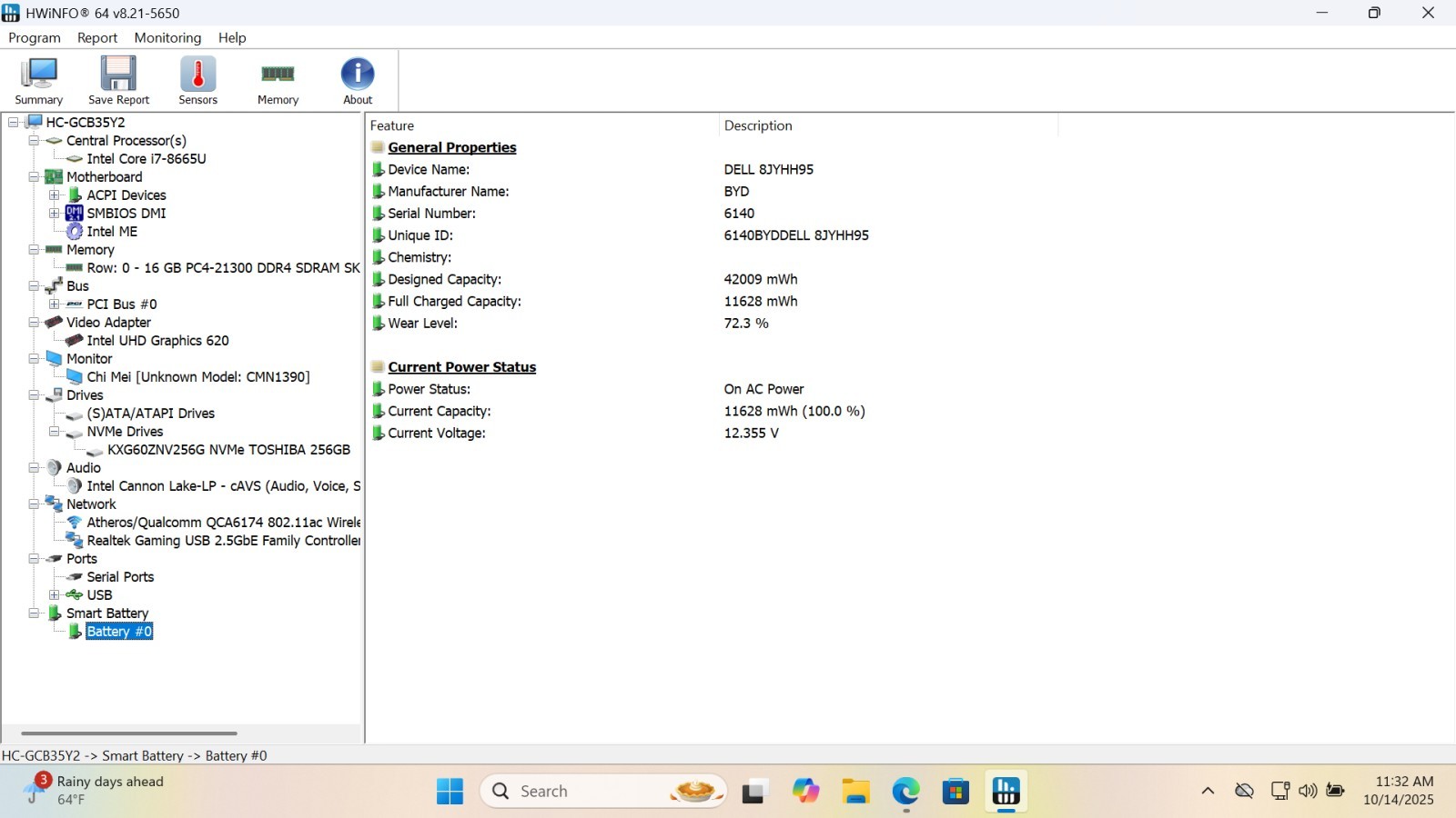 Dell Latitude 7300 Laptop, 13.3″ FHD, i7-8665U, 16GB, 256GB SSD