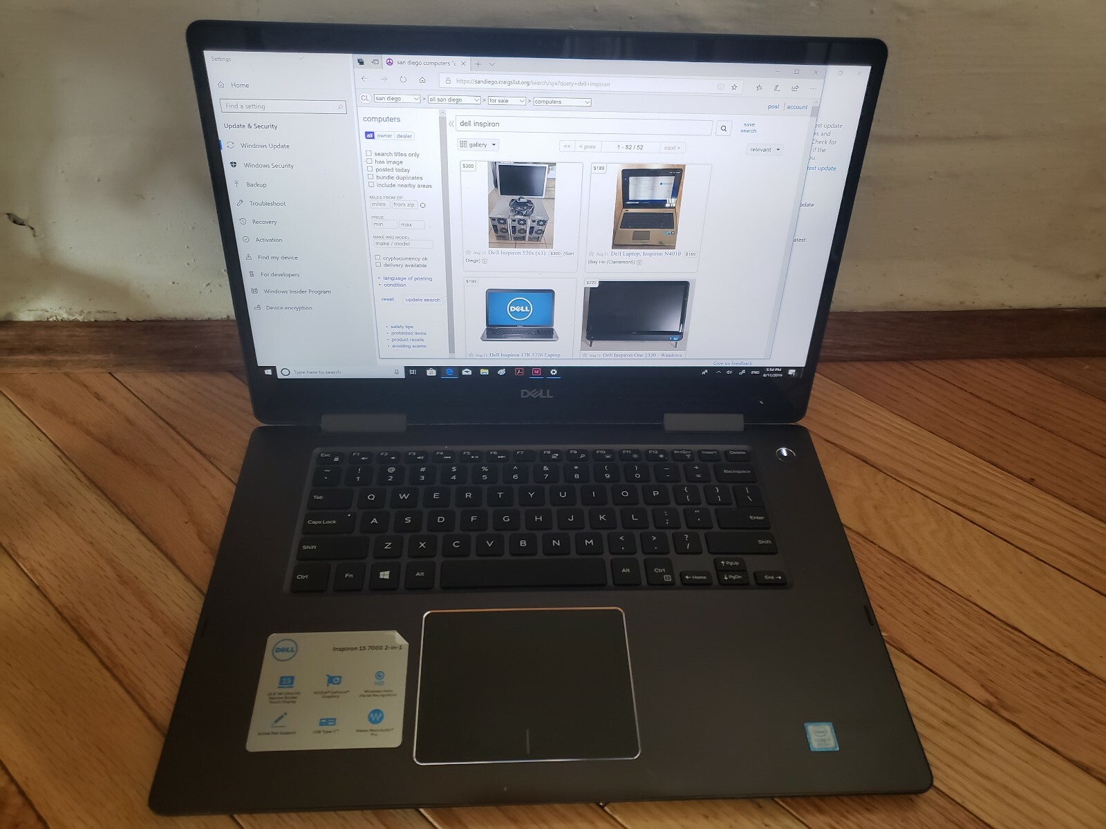 Dell Inspiron 15 7000 15.6 inch (256GB, Intel Core i7 8th Gen., 1.80GHZ,…