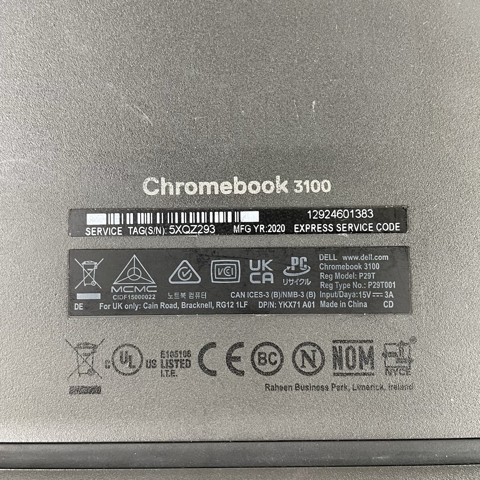 Dell ChromeBook 3100 11.6″ Celeron N4020 1.10 GHz 4 GB RAM 16 GB SSD Chrome OS