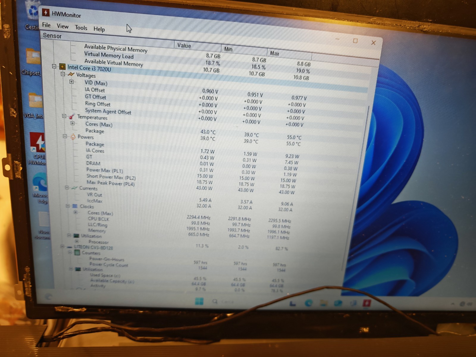 LENOVO V130-15 MOTHERBOARD 448.0DC04.003M INTEL I3-7020U HD 620 4GB RAM