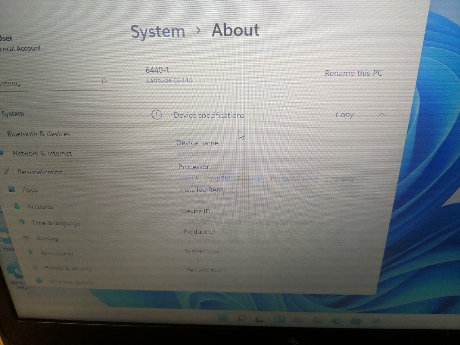 Dell Latitude E6440 14″ Core i5 4310M 2.70GHz 8GB RAM 256GB SSD Win 11 Pro