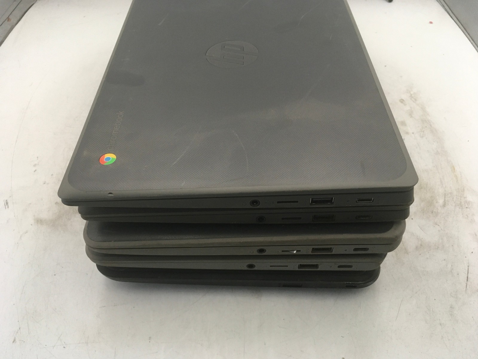 HP CHROMEBOOK 11’s – VARIOUS MODELS -LOT OF 5- FOR PARTS -VARIOUS CONDITIONS- BB