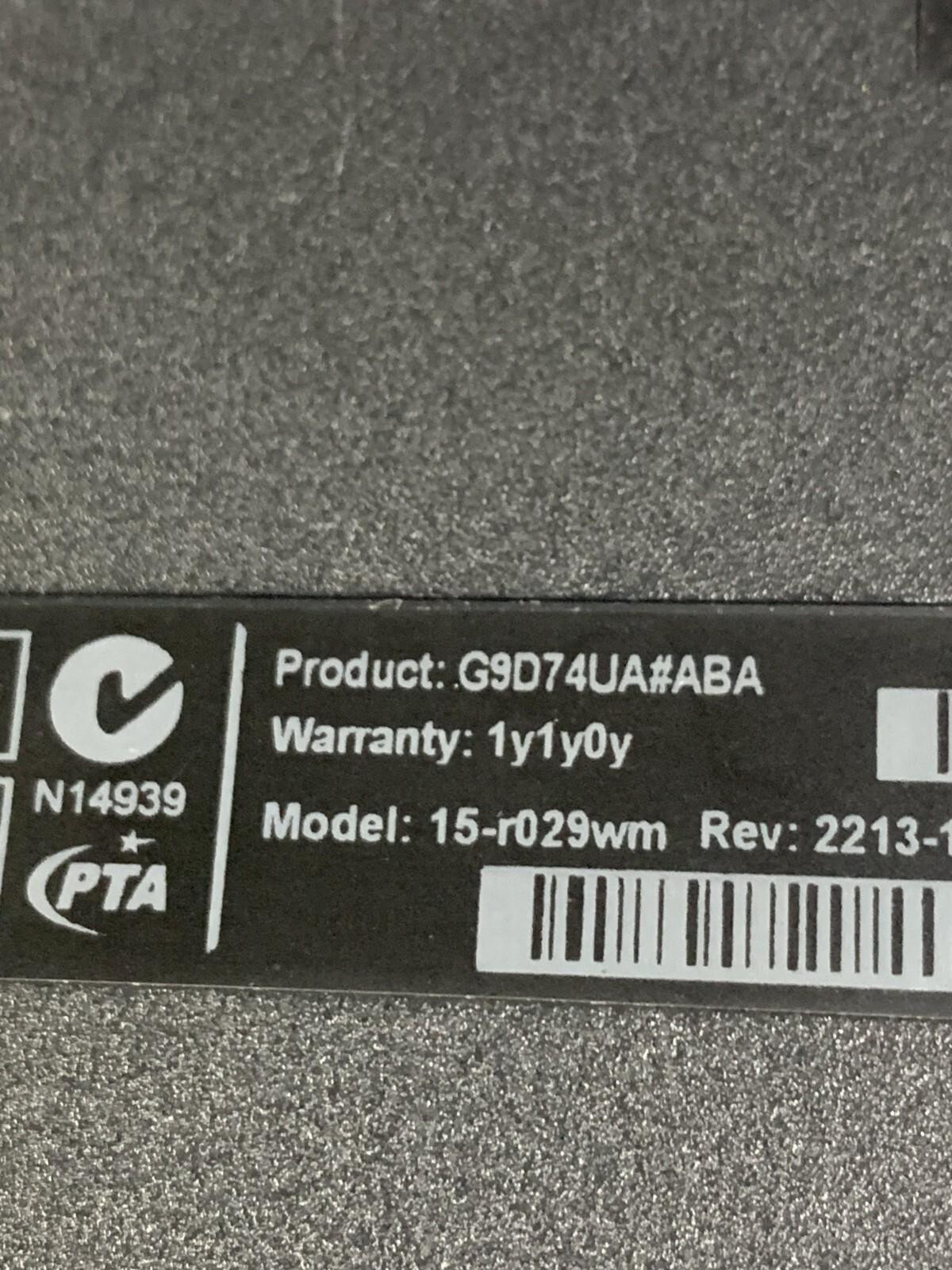 HP Pavilion 15-r029wm 15″ Laptop | Intel Pentium Dual | FOR PARTS