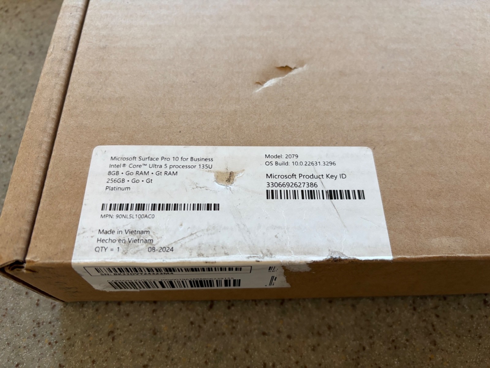 Microsoft Surface Pro 10 for Business – Intel Core Ultra 5 – 8GB RAM – 256GB SSD