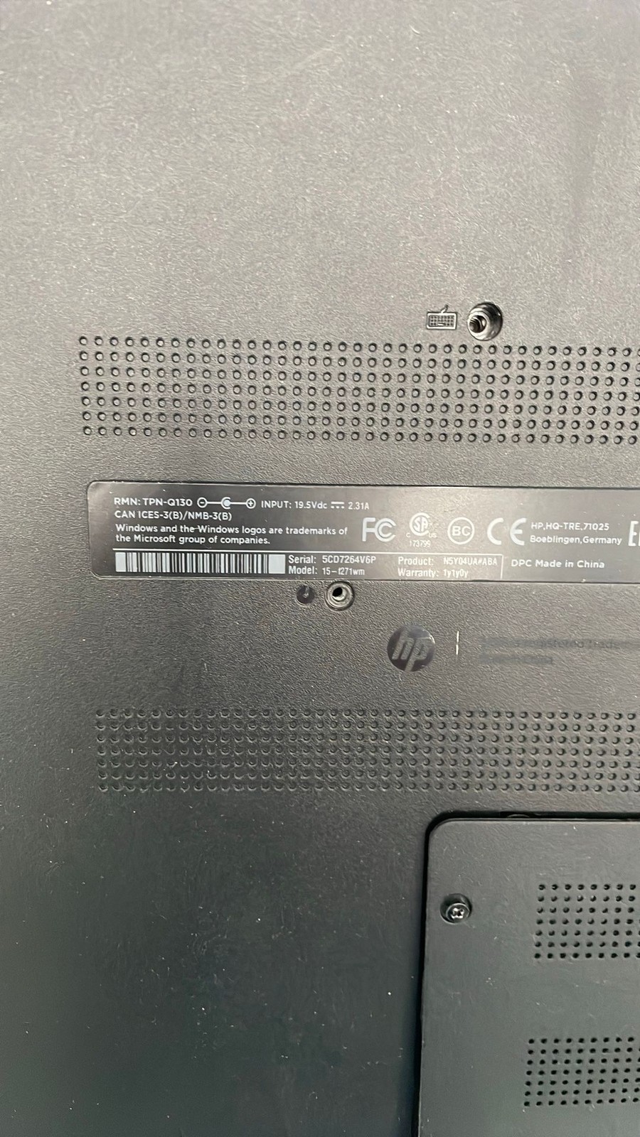 HP 15-f271wm N5Y04UA 5CD7264V6P G72 584037-001 Laptop Lot of 2 For Parts AS IS