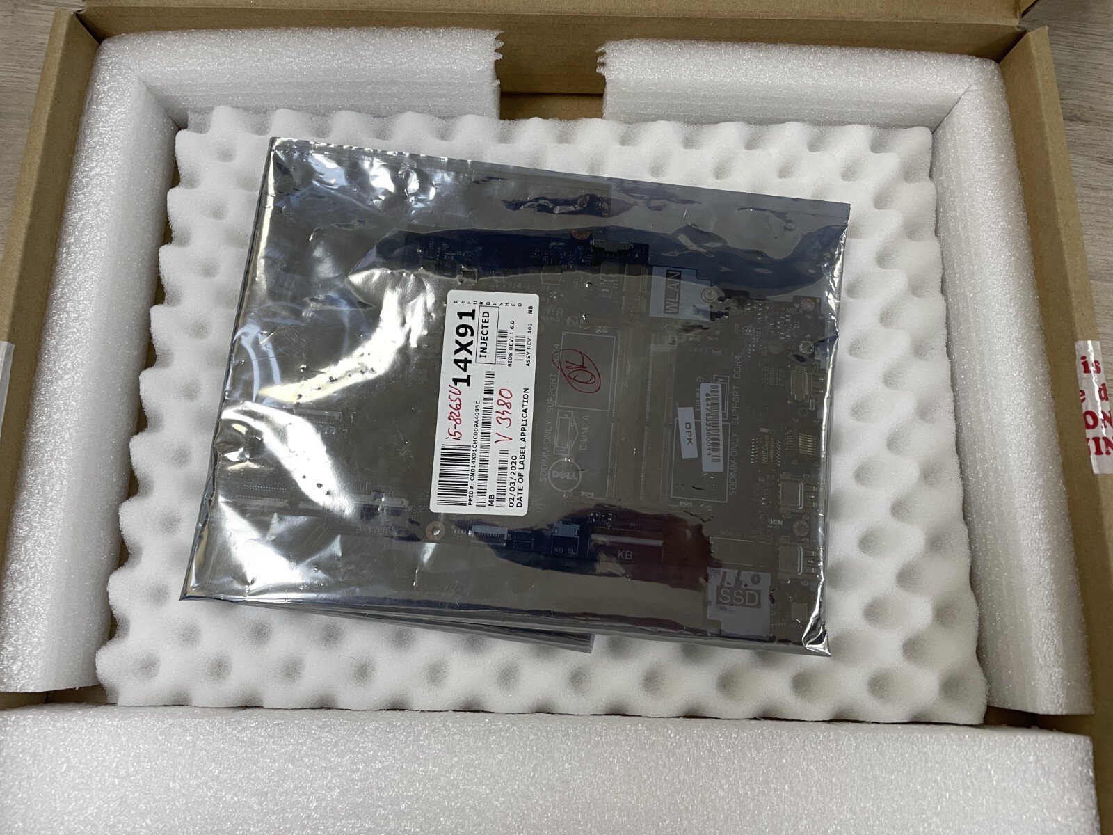 NEW GENUINE DELL VOSTRO 15 3583 MOTHERBOARD i5-8265U 3.9GHz 14X91 014X91