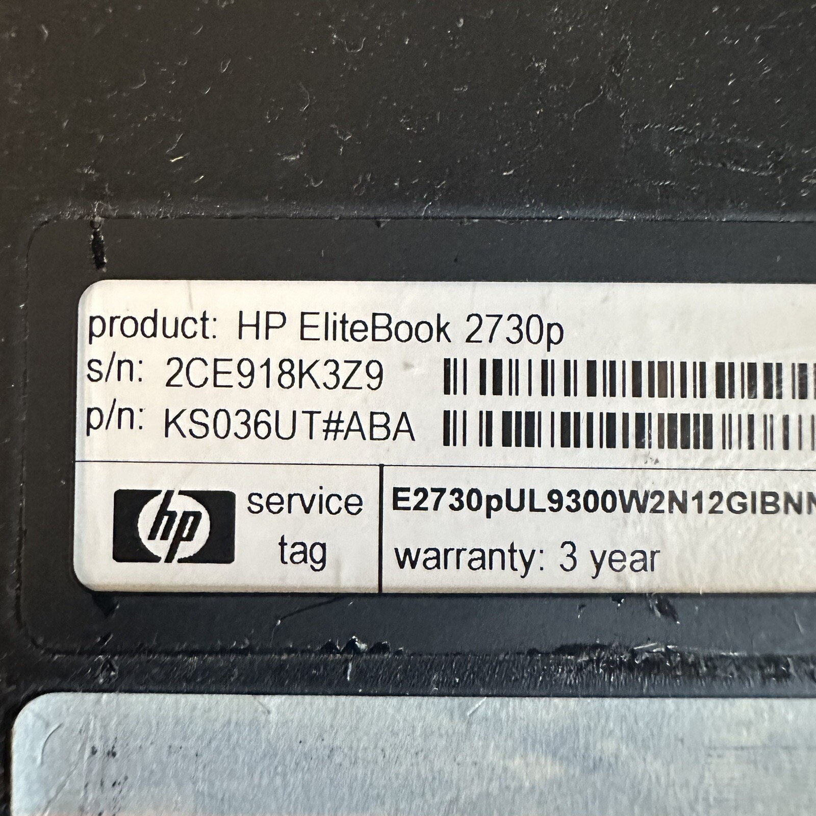 HP EliteBook 2730p 12.1” Laptop Tablet PC Intel Centrino Scraps/Salvage