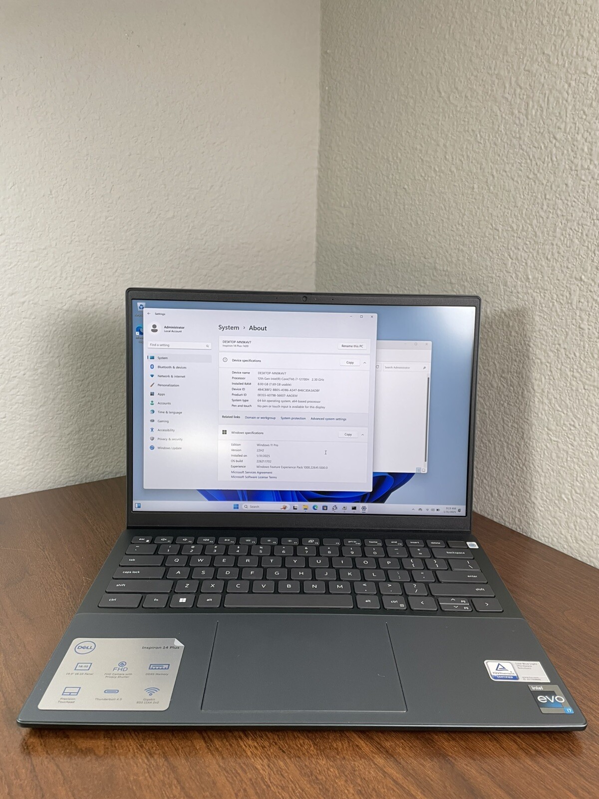 Dell Inspiron 14 7420 Plus i7-12700H 8GB RAM DDR5 256Gb NVMe Great Condition
