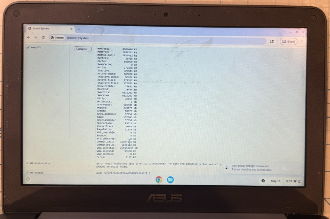 Asus Chromebook C203XA-YS02 11.6″ 4GB RAM, 4GB eMMC Rugged & Spill Resistant