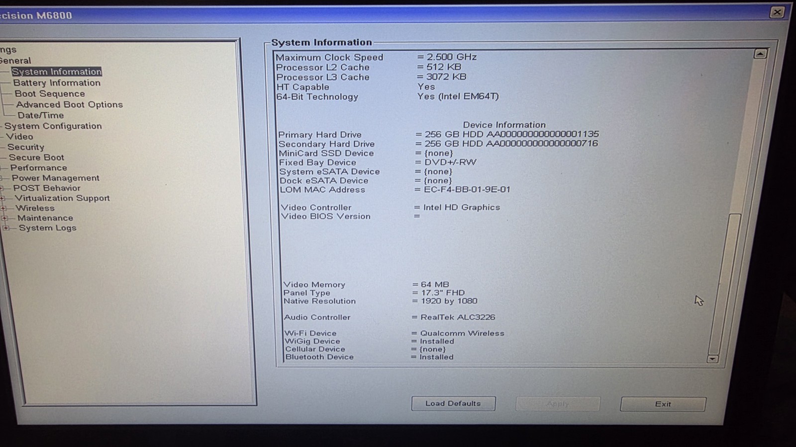 Dell Precision M6800 17.3″ Core i5-4200M 2.50GHz 8GB 256×2 SSD FHD Red Covet