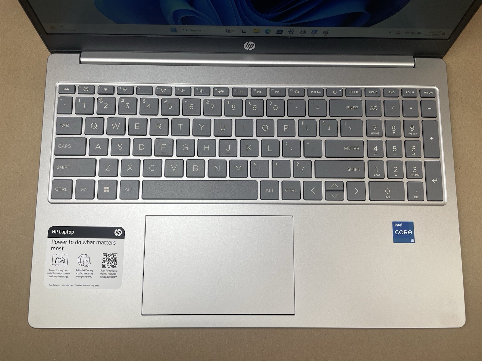 HP 15-fd0095wm 15.6″ i5-1235U@1.30GHz 16GB 512GB SSD Win11 Pro
