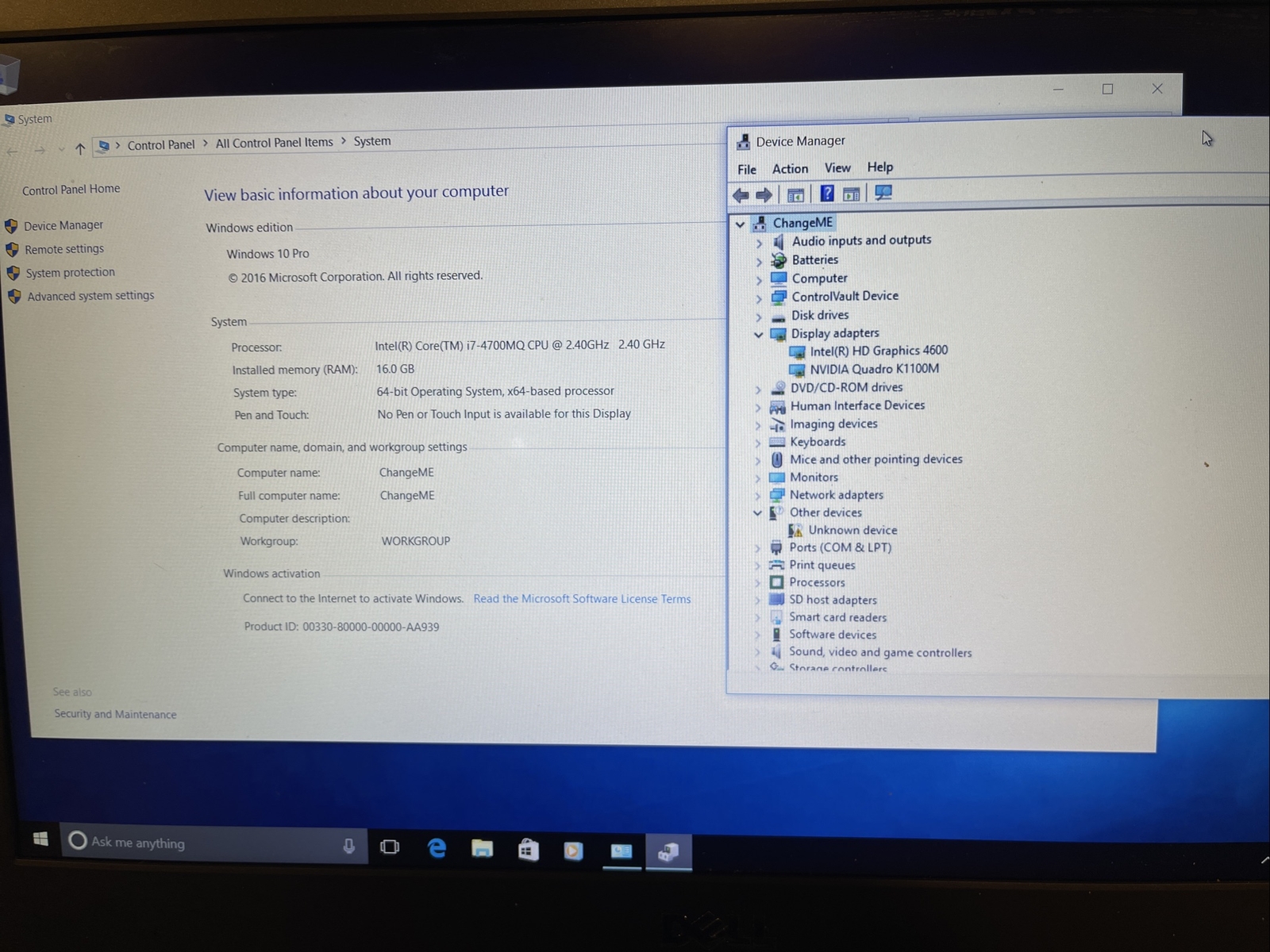 Dell Precision M4800 NVIDIA Quadro K1100M 16GB i7-4700MQ Docking Station & More